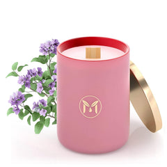 MyrrhUSA Rose Candle front view for cozy ambiance