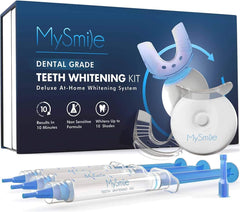 MySmile teeth whitening kit with LED light for easy at-home whitening