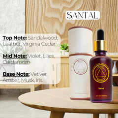 Mystic Romance Santal Premium diffuser top view highlights premium bottle design and aroma potential.