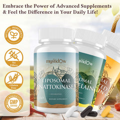 Mystidow Spike Support Trio packaging scene suggesting on-the-go daily supplementation.