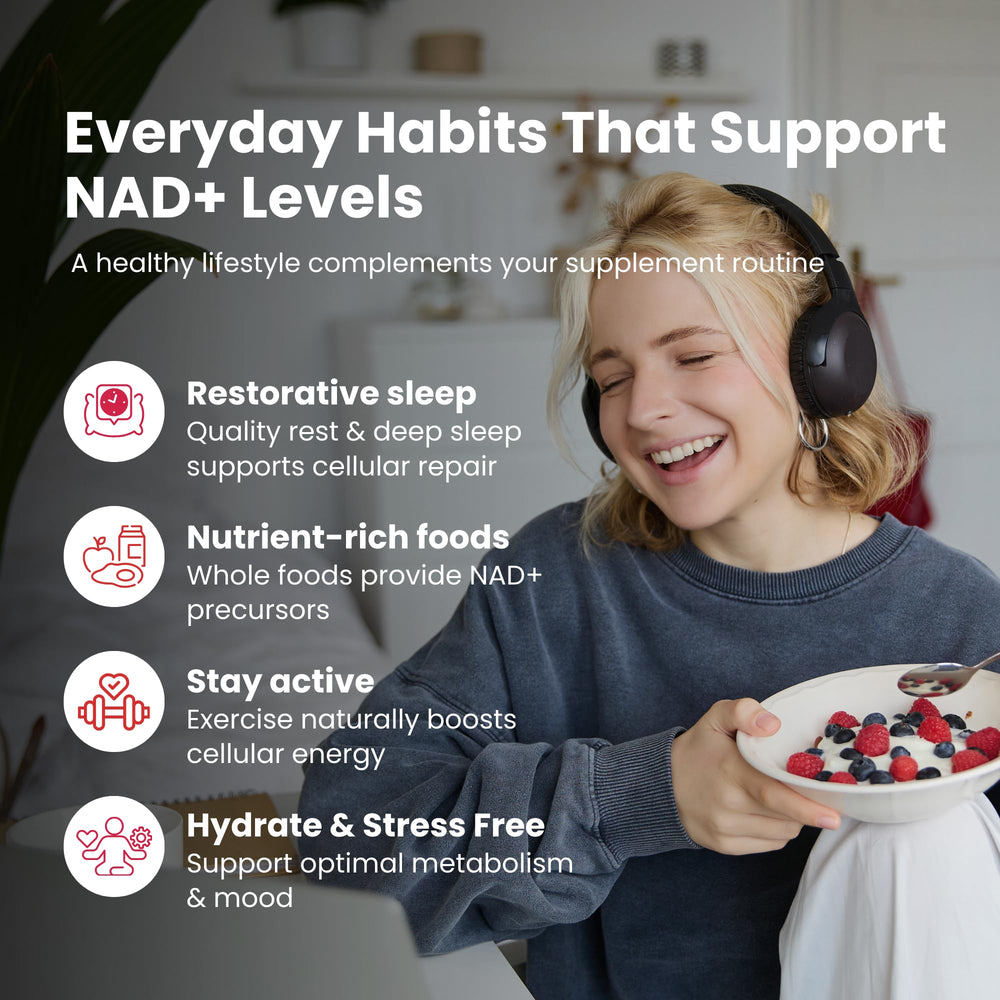 Active adult taking Revive during a midday break for sustained energy.