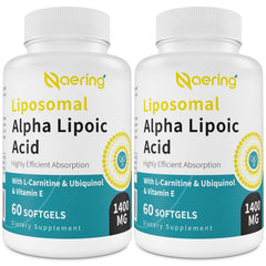 Naering liposomal alpha lipoic acid bottle highlighting high-dose antioxidant support