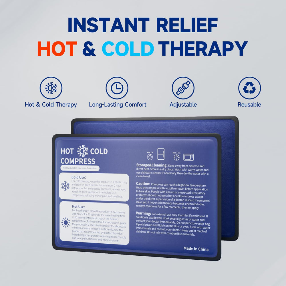 Najudok gel pack dual-sided design for longer heat or longer cold therapy.