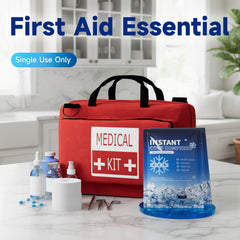 Najudok Ice Pack applied to knee for targeted cooling and support.