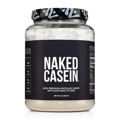NAKED Casein 2lb bottle front showing pure micellar protein for clean gains.