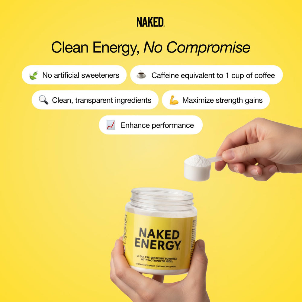 NAKED Citrus Energy athlete mid-workout ready to power through sessions.