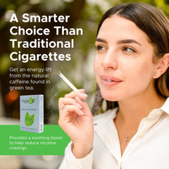 NAKED Green Tea Cigarettes COOL pack open, cigarettes neatly arranged