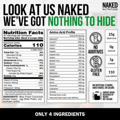 NAKED Protein Powder Blend sunflower lecithin close-up highlights smoother mixing.