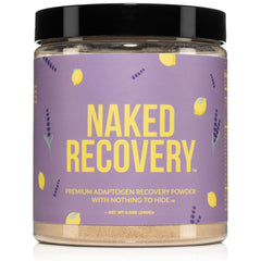 NAKED Recovery powder tub ready to mix for post-workout support