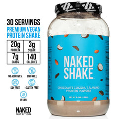 NAKED Shake label-no-artificial-sweeteners signals clean, GMO-free formulation.