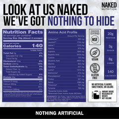 NAKED Shake NSF-certified label signaling purity and safety