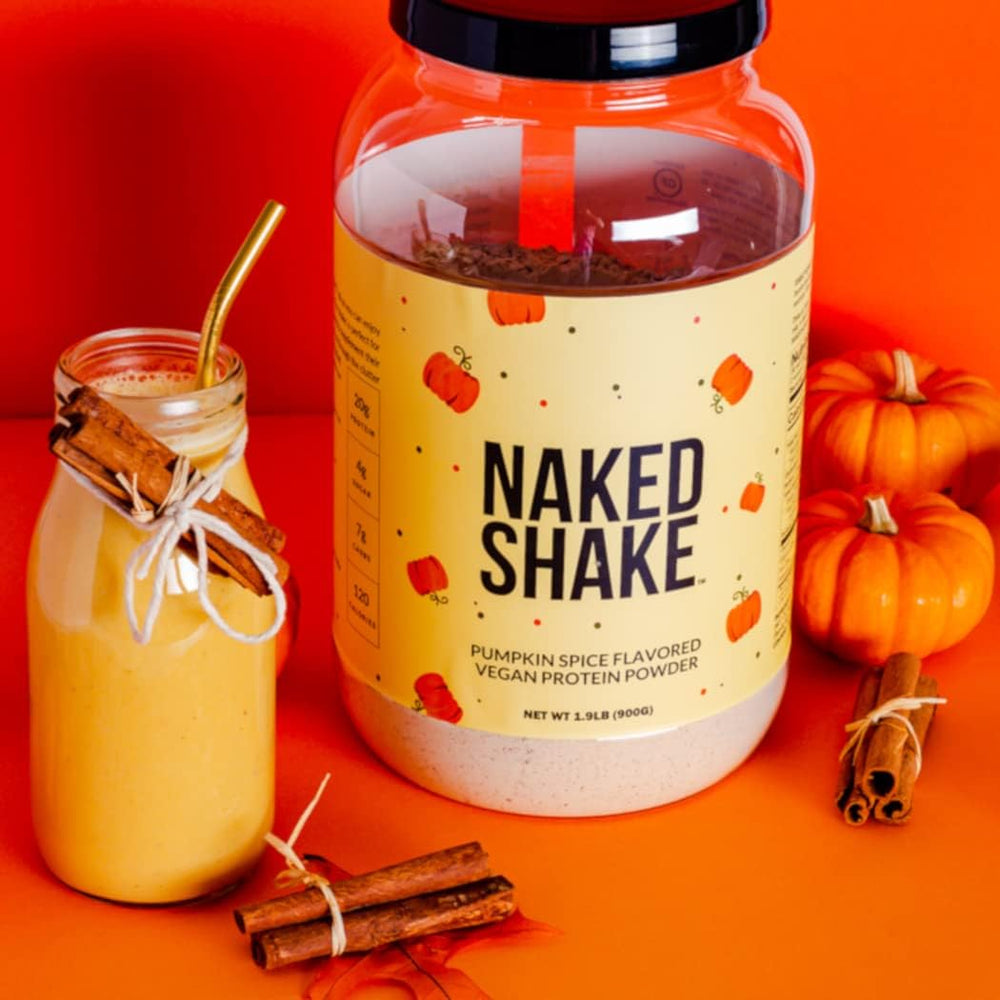 NAKED Shake ready-to-drink style shake served in glass.