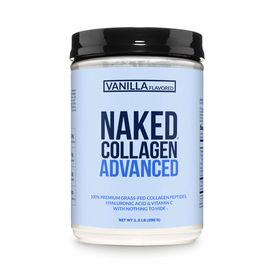 NAKED Vanilla Collagen Advanced vanilla scoop: perfect morning protein boost in coffee