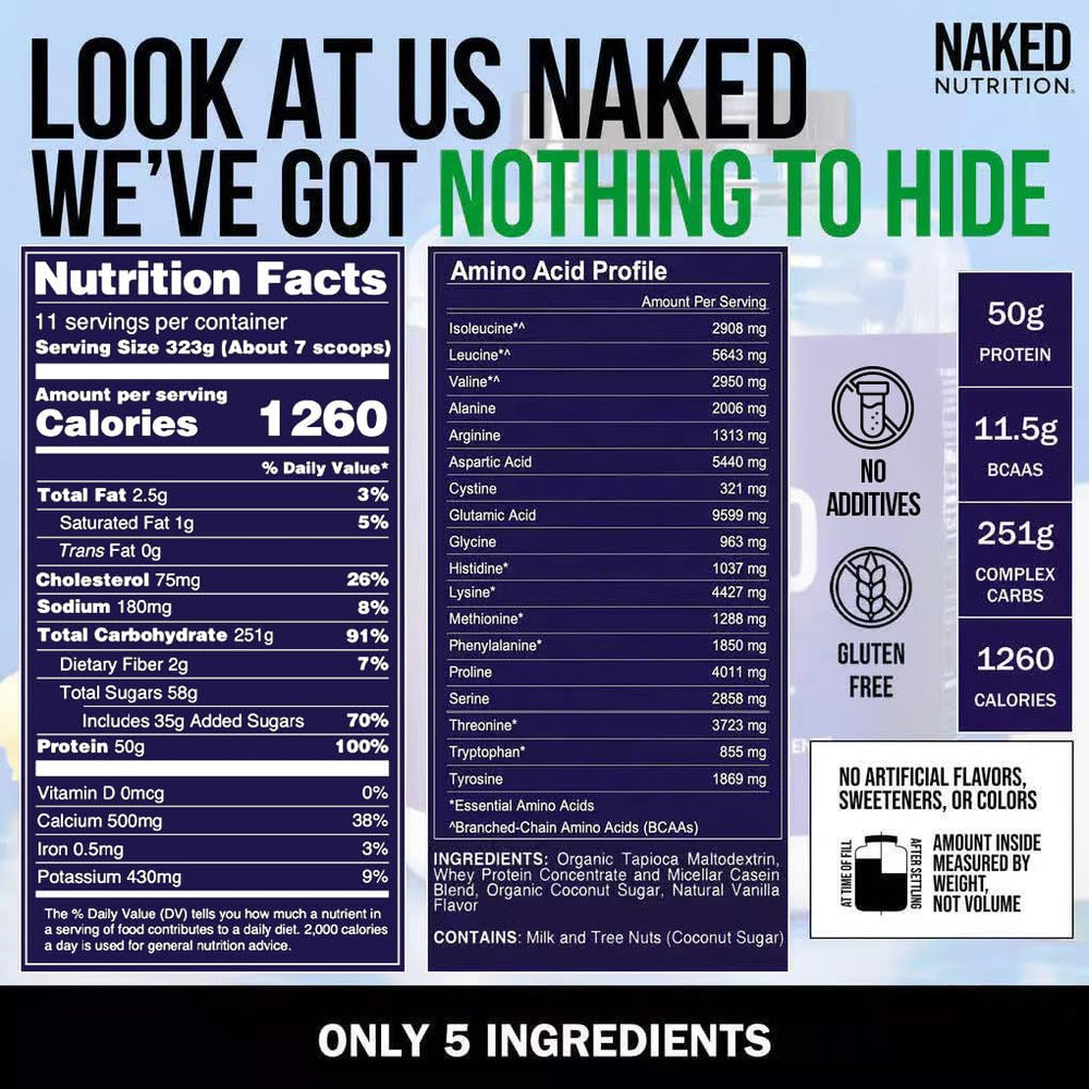NAKED Vanilla Mass shake after blending with creamy texture