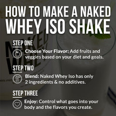 NAKED Vanilla Whey Isolate features low lactose per serving for easier digestion.
