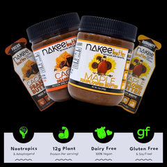 Nakee Butter cacao-peanut squeeze showing dessert-like flavor on the go.