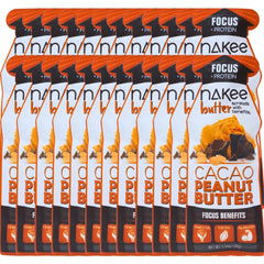 Nakee Butter Focus cacao peanut butter pouch ideal for on-the-go energy during workouts