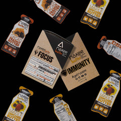 Nakee Butter Immunity pouch in a backpack ready for ski breaks.