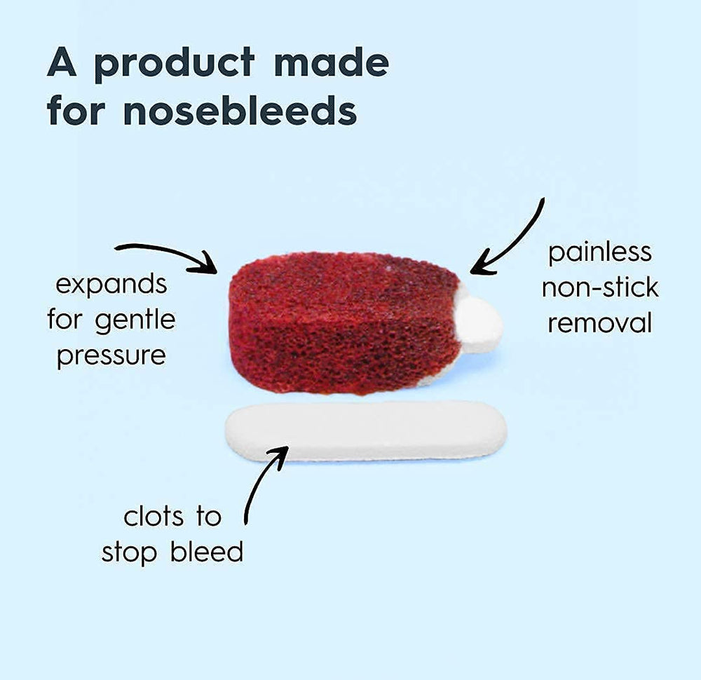 Nampons Nosebleed Stoppers close-up highlights clotting agent