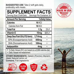 NANOWELL Red Omega-3 EPA and DHA breakdown highlights omega-3 levels