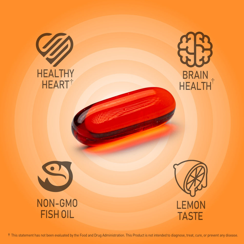 NANOWELL Red Omega-3 softgels close-up, easy-to-swallow capsules for daily wellness
