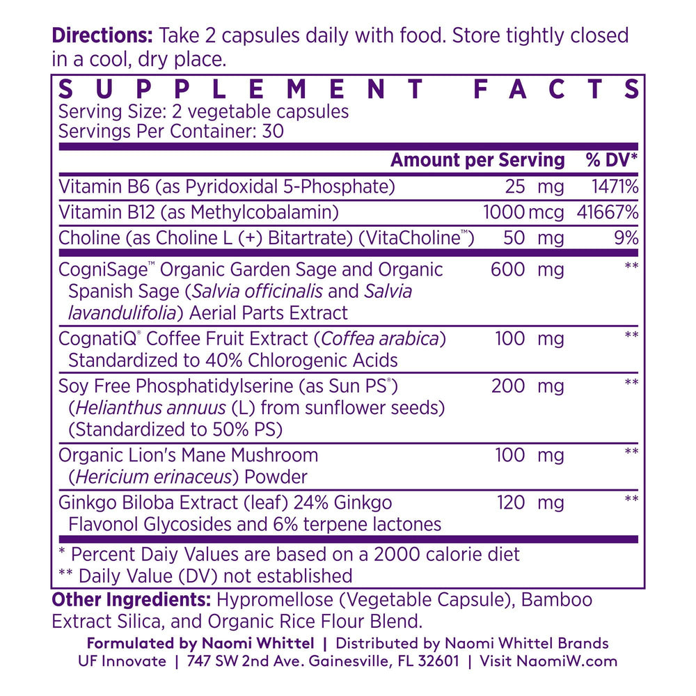 NAOMI BrainSpan capsules closeup show the focus-enhancing formula