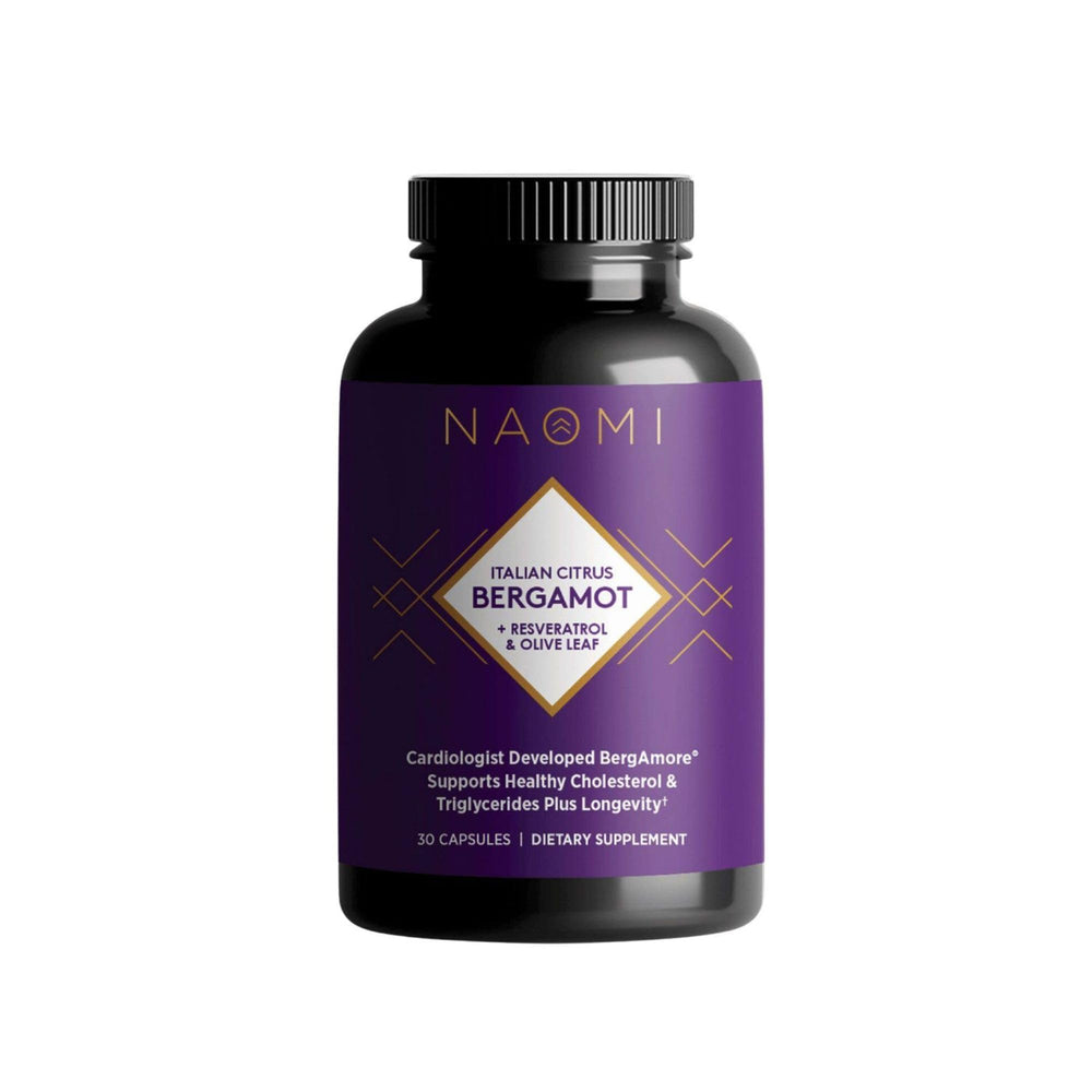 NAOMI Italian Citrus Bergamot 500mg bottle front view for daily wellness.