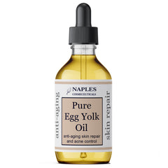 Naples Cosmeceuticals Egg Oil bottle for deep hydration and skin nourishment.