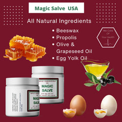 Naples Cosmeceuticals Magic Salve ingredients close-up showing soothing components.