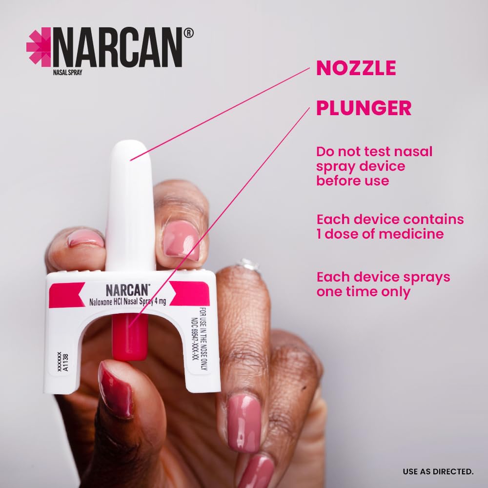 NARCAN easy-to-use nasal spray with no injections required.