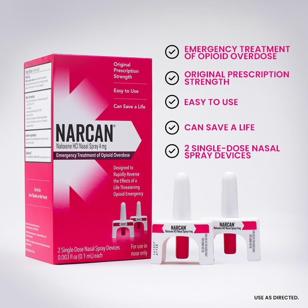 NARCAN emergency-kit addition ready for opioid overdose preparedness and safety.