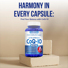 NasaBeahava CoQ10 800mg energy-sustaining visuals suggest daytime stamina support.