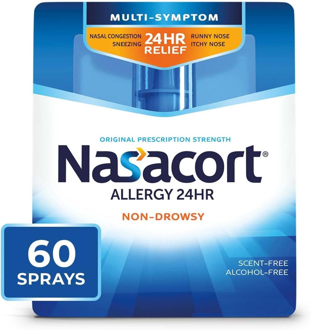 Nasacort Allergy 24 Hr discreet-use scene promotes easy daily relief.