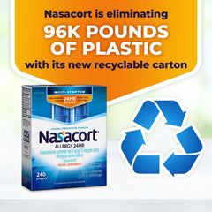 Nasacort box side showing 24HR relief claim