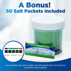 Nascool easy-clean connection tube supports hygienic post-use rinsing.