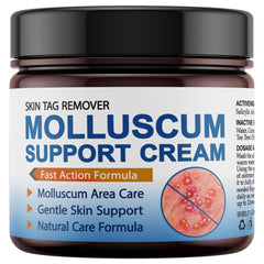 NateNatenight molluscum cream jar close-up, gentle daily skin care.