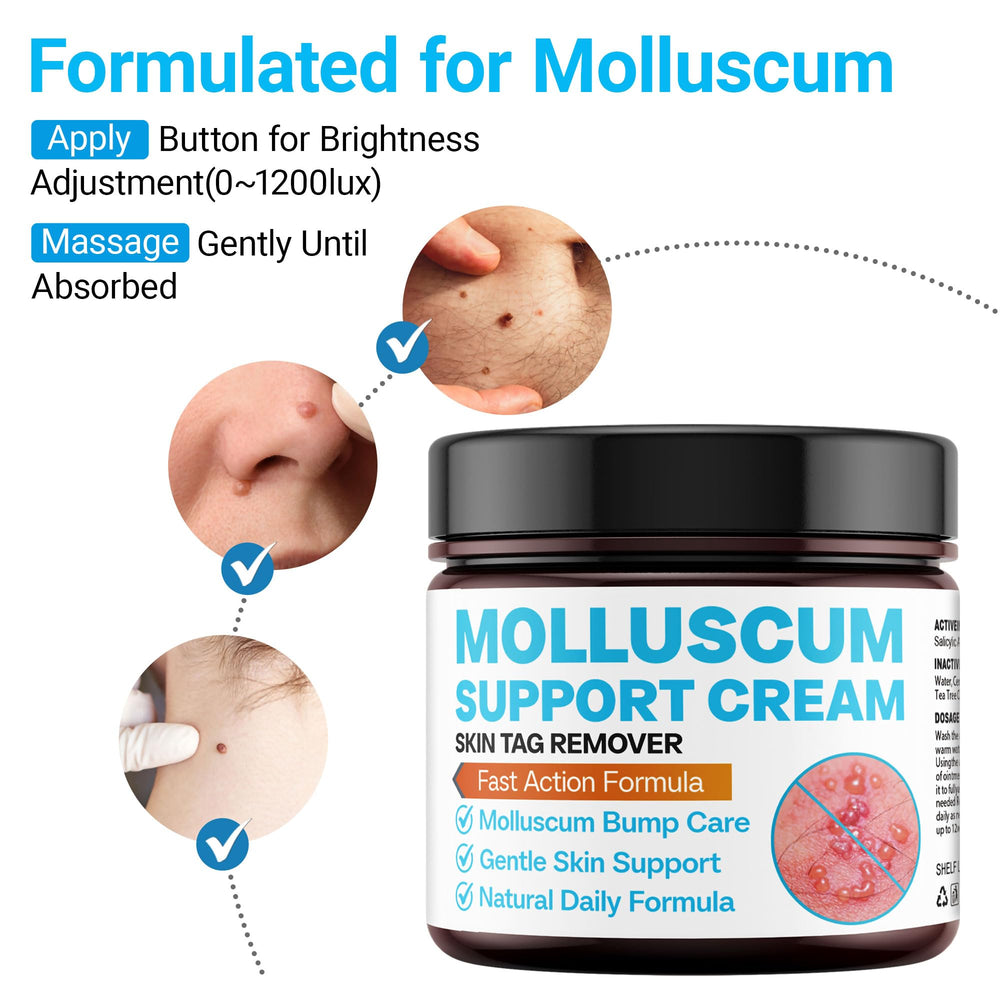 Closeup of NateNatenight Molluscum Support Cream texture and smooth application.