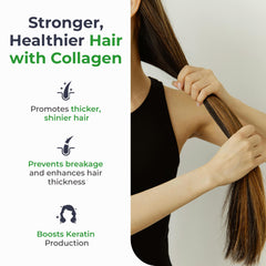 NATFUL Collagen Peptides Powder mixed into a glass with liquid for easy blending