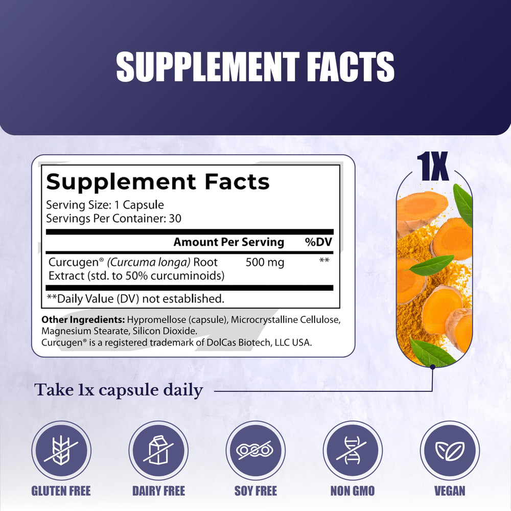 Nation Health MD Curcumin Extract label closeup confirms vegan and gluten-free certification.