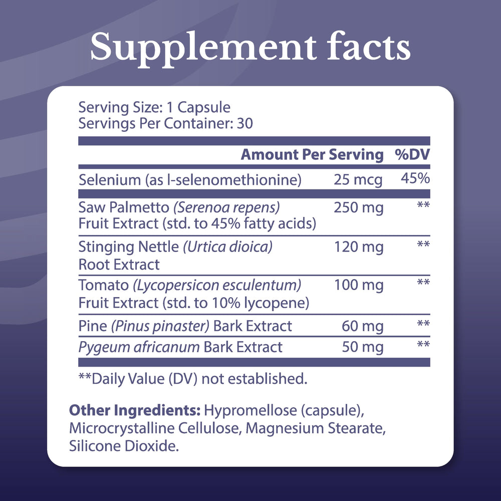 NATION HEALTH MD Flow Active saw palmetto capsules highlighting traditional botanicals for urinary health.