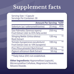 NATION HEALTH MD Flow Active saw palmetto capsules highlighting traditional botanicals for urinary health.