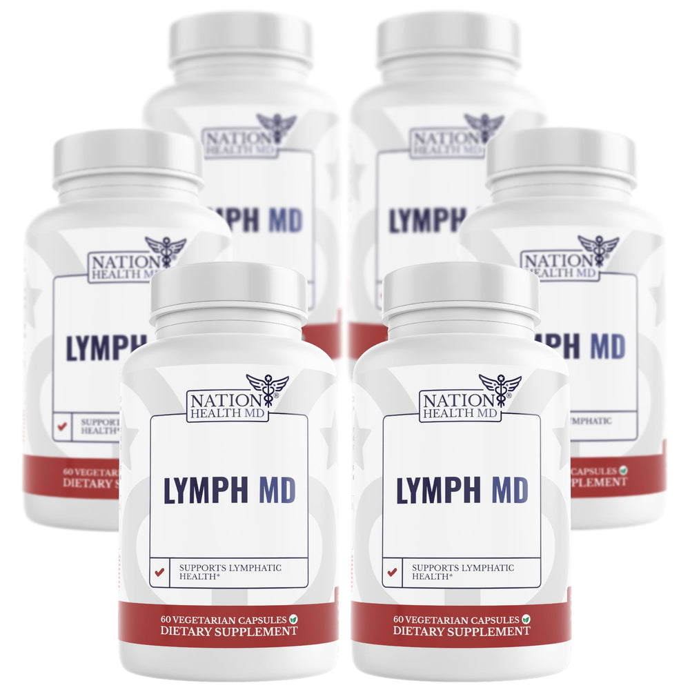 Nation Health MD Lymph MD bottle cap close-up for daily lymphatic support.