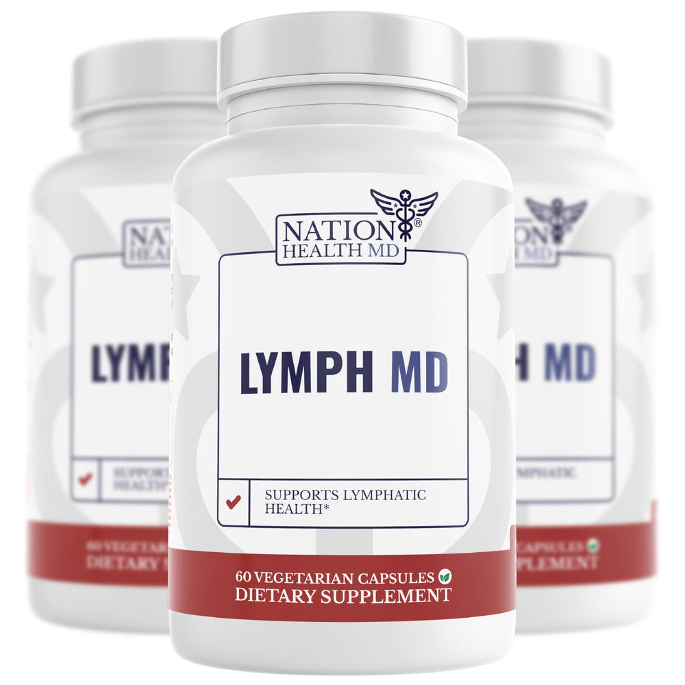 Nation Health MD Lymph MD bottle front view for daily botanical support.