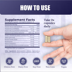Nation Health MD N-Balance8 label detail emphasizes vegan, gluten-free formulation.