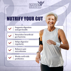 Spilled Nation Health MD Prebiotics capsules suggesting easy supplementation.