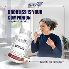 NATION HEALTH MD UroBliss feminine care packaging showcasing natural ingredients
