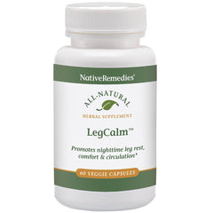 Native Remedies LegCalm bottle closed for easy nighttime use