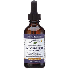 Native Remedies Mucus-Clear tincture with spoon for precise dosing