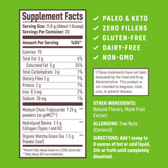 NativePath Collagen Peptides matcha latte tub closeup convenient daily collagen protein