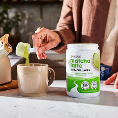 NativePath Collagen Peptides shake with toppings skin and hair support